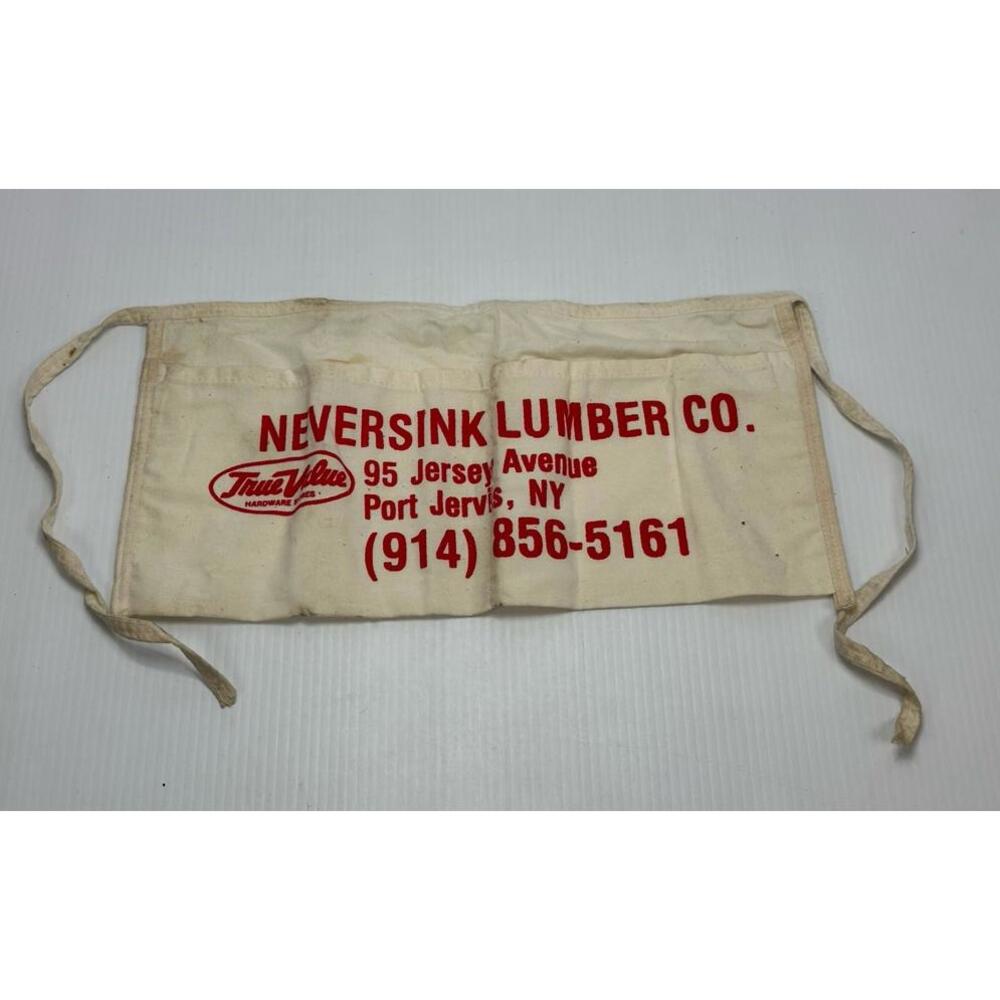 Vintage‎ NEVERSINK Lumber Co. True Value Nail Apron Port Jervis NY Never Used